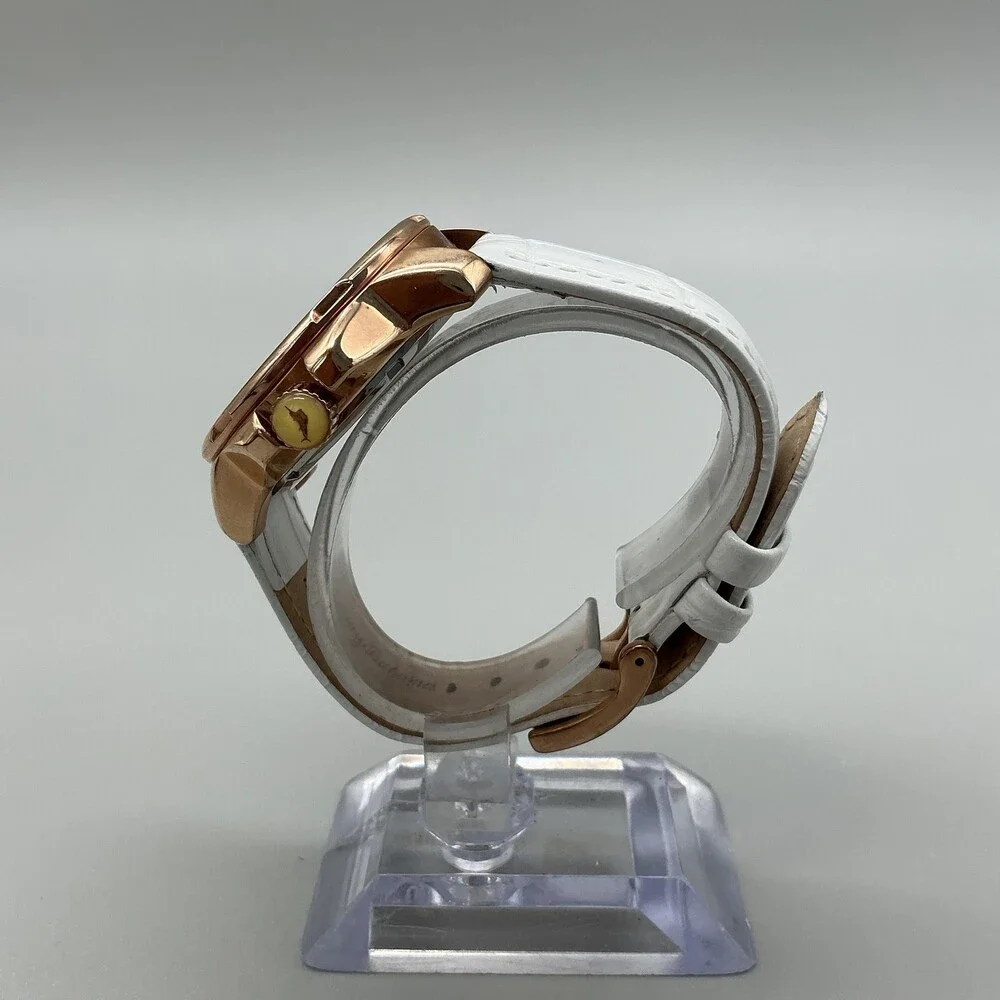 Tommy Bahama Womens Watch 38mm MOP Rose Gold Tone Leather TB2179 New Battery